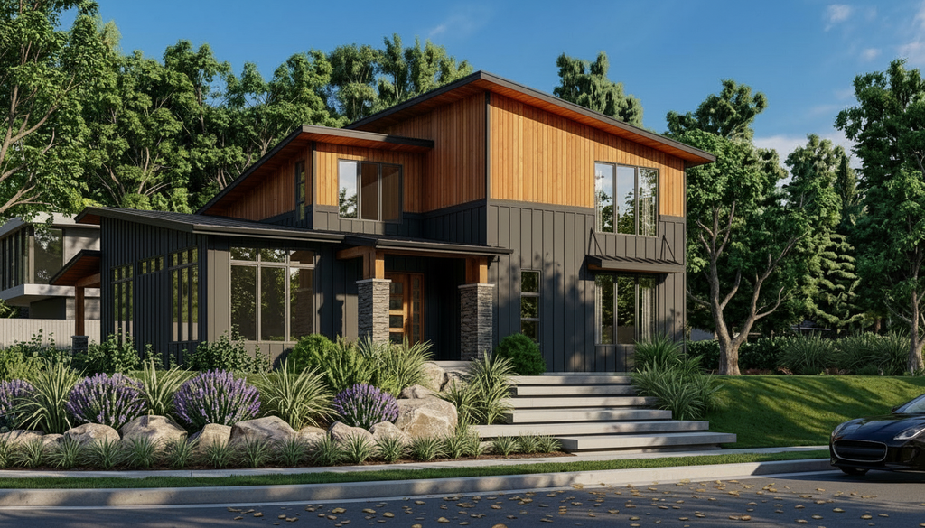 Exterior - Front Elevation 2 for Modern House Plan #1064-153 - 3 bed, 2 bath