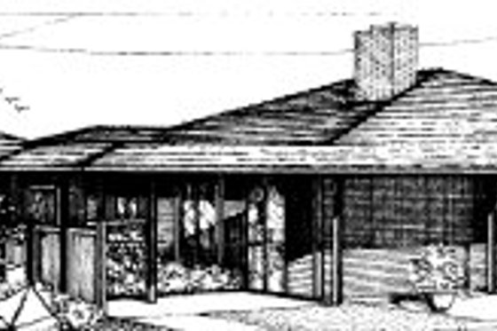 Exterior - Front Elevation House Plan #303-280 - 2 bed, 2 bath
