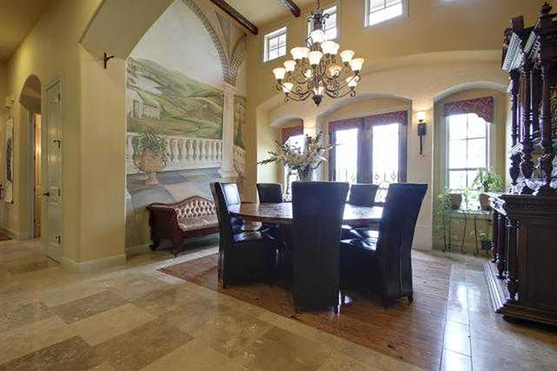 House Blueprint - Interior - Dining Room for Mediterranean House Plan #80-124 - 4 bed, 4.5 bath