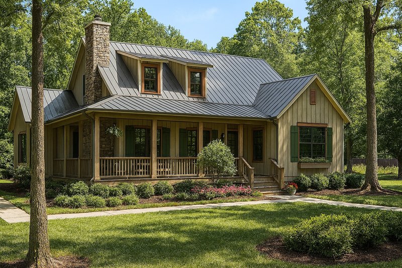 Country Style House Plan - 4 Beds 2 Baths 1472 Sq/Ft Plan #17-2017