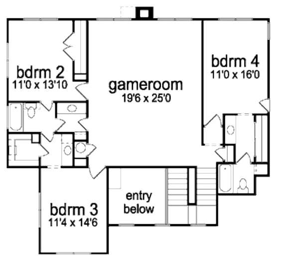 Architectural House Design - Country Floor Plan - Upper Floor Plan #84-420