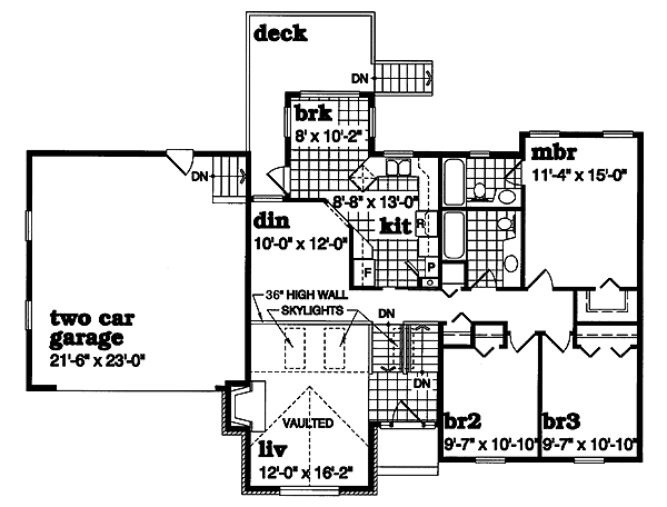 Traditional Floor Plan - Main Floor Plan #47-343