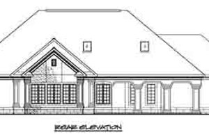 Exterior - Rear Elevation for Mediterranean House Plan #127-101 - 3 bed, 3.5 bath