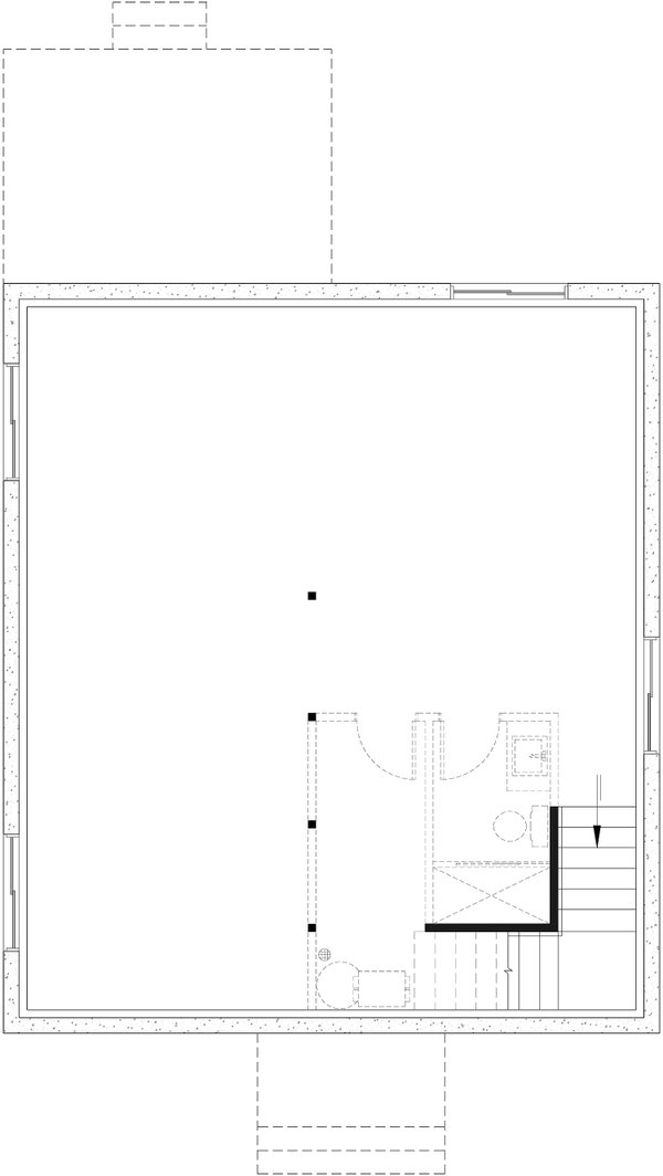 House Blueprint - Farmhouse Floor Plan - Lower Floor Plan #23-2842