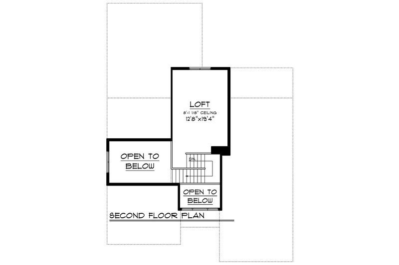 Home Plan - Floor Plan - Upper Floor for Ranch House Plan #70-1242 - 2 bed, 2 bath