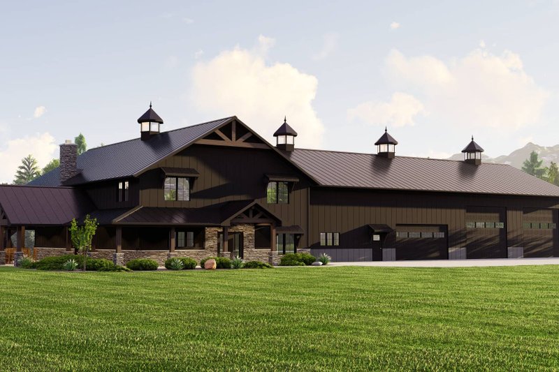 Dream House Plan - Exterior - Other Elevation 1 for Barndominium House Plan #1064-227 - 3 bed, 3.5 bath