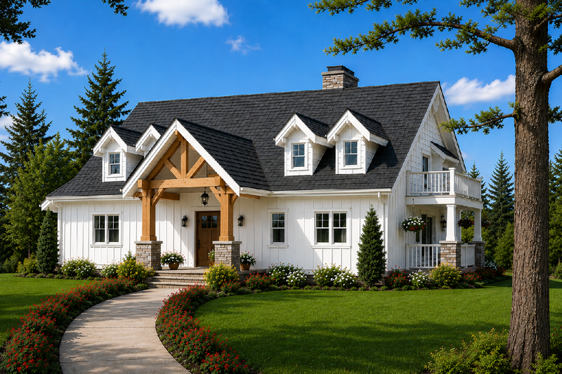 Architectural House Design - Exterior - Front Elevation 2 for Craftsman House Plan #126-144 - 3 bed, 2.5 bath