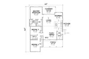 European Style House Plan - 3 Beds 2 Baths 1568 Sq/Ft Plan #472-444 