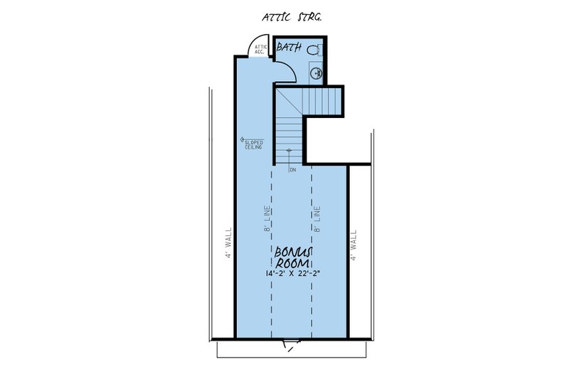 Dream House Plan - Floor Plan - Upper Floor for European House Plan #923-138 - 3 bed, 2 bath