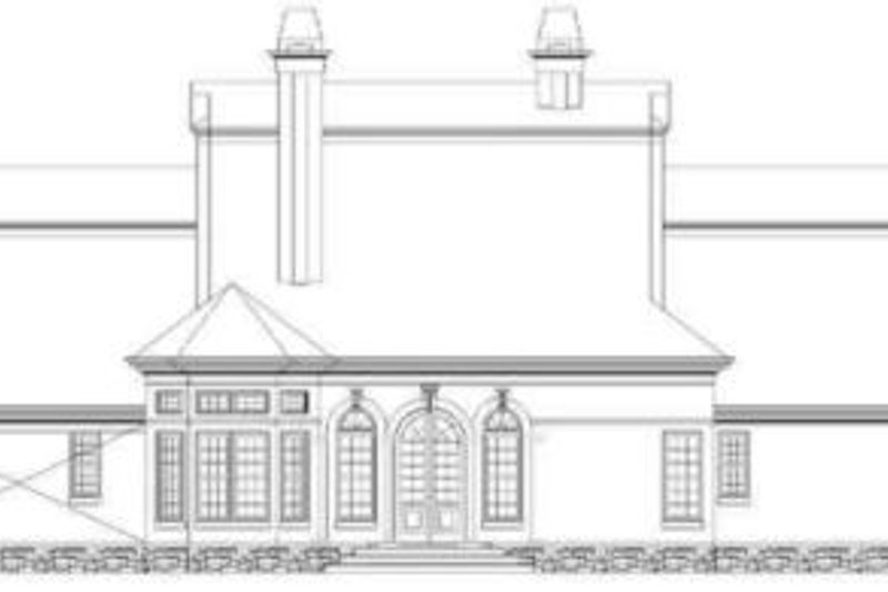 Home Plan - Exterior - Rear Elevation for Colonial House Plan #119-144 - 4 bed, 3.5 bath