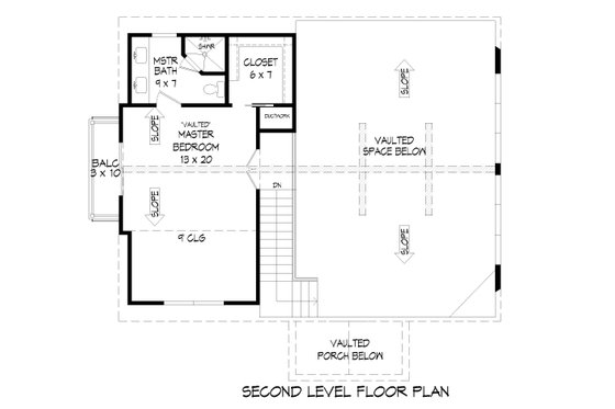 Floor Plan - Upper Floor for Modern House Plan #932-585 - 3 bed, 2 bath