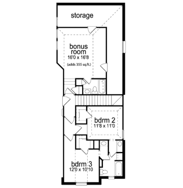 European Floor Plan - Upper Floor Plan #84-395
