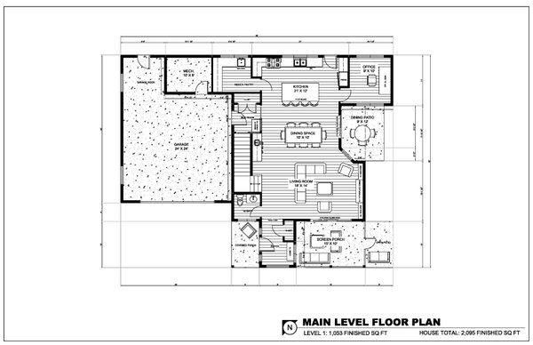 Modern Floor Plan - Main Floor Plan #1075-9