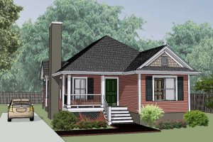 Cottage Exterior - Front Elevation Plan #79-136