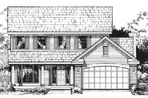 Country Exterior - Front Elevation Plan #320-370