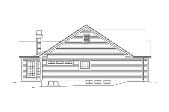 Exterior - Other Elevation for Ranch House Plan #57-654 - 3 bed, 2 bath