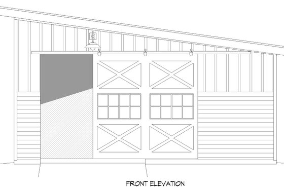 Exterior - Front Elevation 3 for Contemporary House Plan #932-929, 0 bath