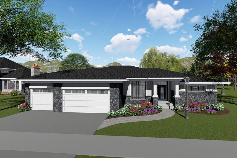 House Design - Modern Exterior - Front Elevation Plan #70-1424
