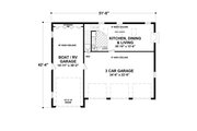 Craftsman Style House Plan - 2 Beds 1 Baths 1207 Sq/Ft Plan #56-616 