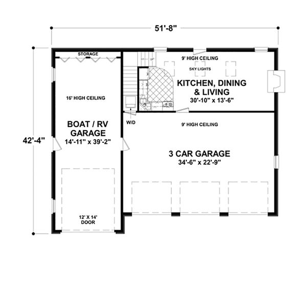 Home Plan - Craftsman Floor Plan - Main Floor Plan #56-616