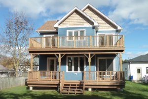 Exterior - Rear Elevation for Traditional House Plan #23-2011 - 3 bed, 2.5 bath