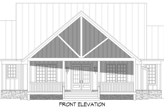 Exterior - Front Elevation 3 for Country House Plan #932-359 - 3 bed, 2.5 bath