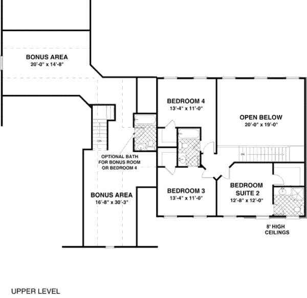 Dream House Plan - Craftsman Floor Plan - Upper Floor Plan #56-584