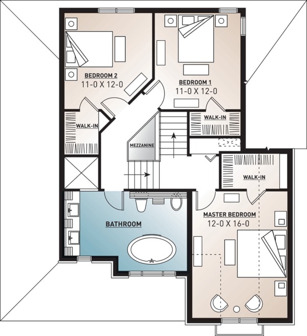 Home Plan - Farmhouse Floor Plan - Upper Floor Plan #23-807