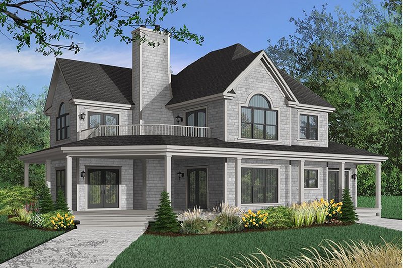 Architectural House Design - Farmhouse Exterior - Front Elevation Plan #23-383