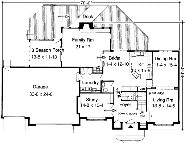 European Floor Plan - Main Floor Plan #312-115