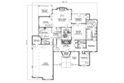 European Style House Plan - 4 Beds 3 Baths 2609 Sq/Ft Plan #17-208 