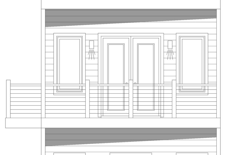 Home Plan - Exterior - Front Elevation 3 for Contemporary House Plan #932-903 - 4 bed, 3 bath