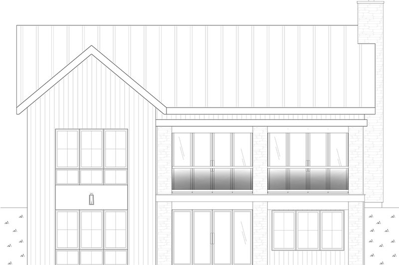 Dream House Plan - Exterior - Rear Elevation 1 for Modern House Plan #23-2911 - 4 bed, 2.5 bath