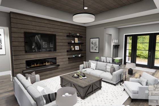 Interior - Family Room 2 for Farmhouse House Plan #51-1221 - 4 bed, 3 bath