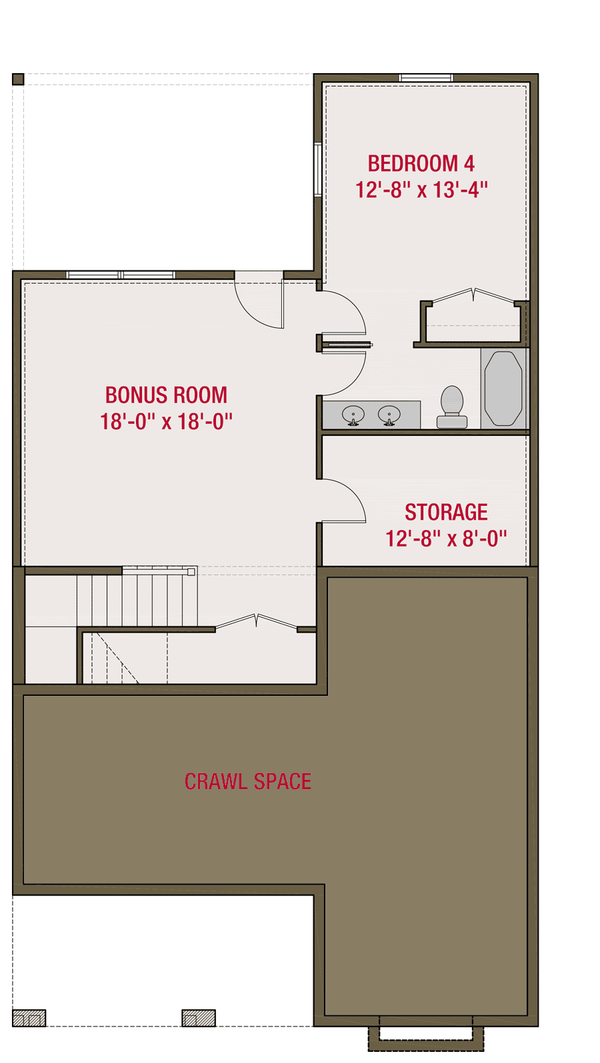 House Blueprint - Farmhouse Floor Plan - Lower Floor Plan #461-92