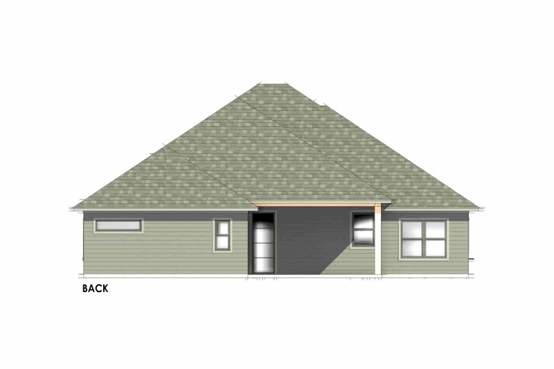 House Design - Exterior - Rear Elevation 1 for Modern House Plan #1096-110 - 3 bed, 2 bath