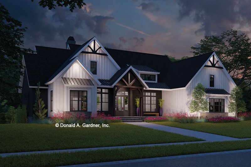 House Design - Exterior - Front Elevation 3 for Farmhouse House Plan #929-1186 - 5 bed, 4.5 bath