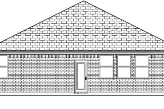 Exterior - Rear Elevation for Traditional House Plan #84-325 - 3 bed, 2 bath