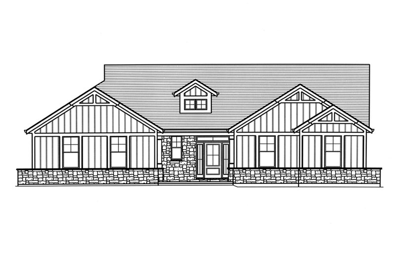 Dream House Plan - Exterior - Front Elevation 3 for Farmhouse House Plan #46-909 - 3 bed, 2 bath