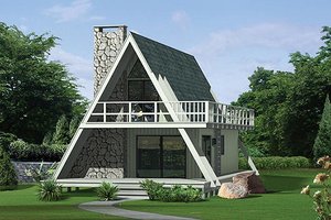 Cottage Exterior - Front Elevation Plan #57-481