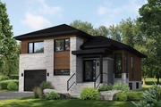 Contemporary Style House Plan - 3 Beds 1.5 Baths 1380 Sq/Ft Plan #25-4899 