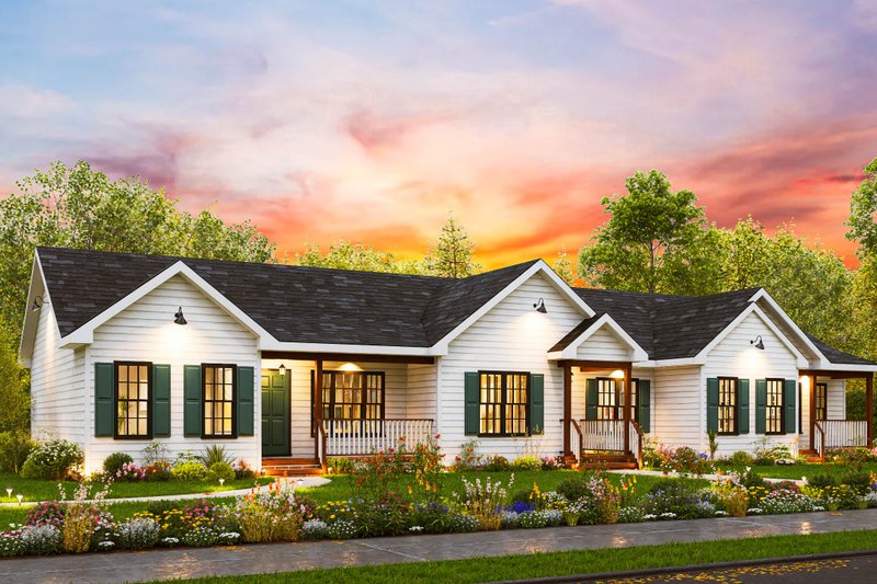 Home Plan - Exterior - Front Elevation 3 for Craftsman House Plan #54-625 - 6 bed, 3 bath