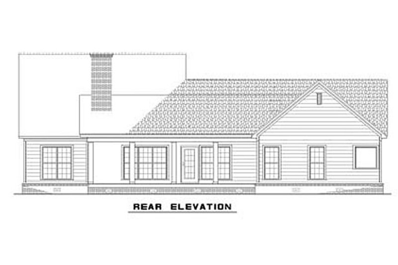 Dream House Plan - Rear view of 1800 square foot Traditional home