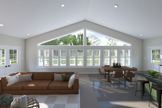 Interior - Family Room 1 for Barndominium House Plan #1060-398 - 3 bed, 3 bath