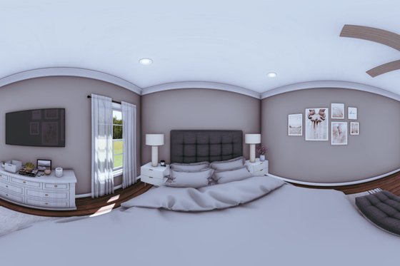 Interior - Bedroom 2 for Farmhouse House Plan #44-233 - 2 bed, 1 bath