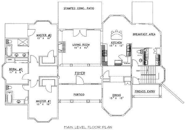 Home Plan - European Floor Plan - Main Floor Plan #117-466