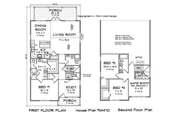 Floor Plan - Main Floor for Cottage House Plan #513-2263 - 3 bed, 2.5 bath