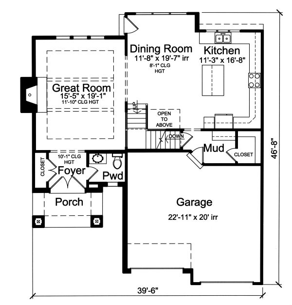 Dream House Plan - Contemporary Floor Plan - Main Floor Plan #46-893