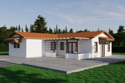 Mediterranean Style House Plan - 2 Beds 2 Baths 1000 Sq/Ft Plan #1106-56 