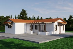 Mediterranean Exterior - Front Elevation Plan #1106-56